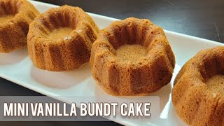 Mini Vanilla  Bundt Cake Recipe|Spongy And Moist