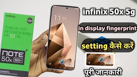 Infinix 50x 5g in display fingerprint setting kaise kare|| infinix 50x display fingerprint lock