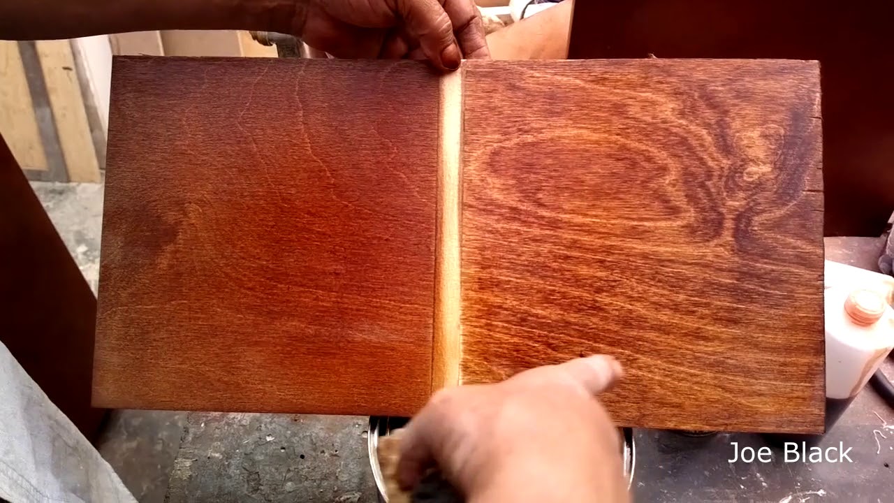 Perezoso fregar de madera Tinta Para Madera al Alcohol ó Tinta de Esmalte aplicado a Mano. - YouTube