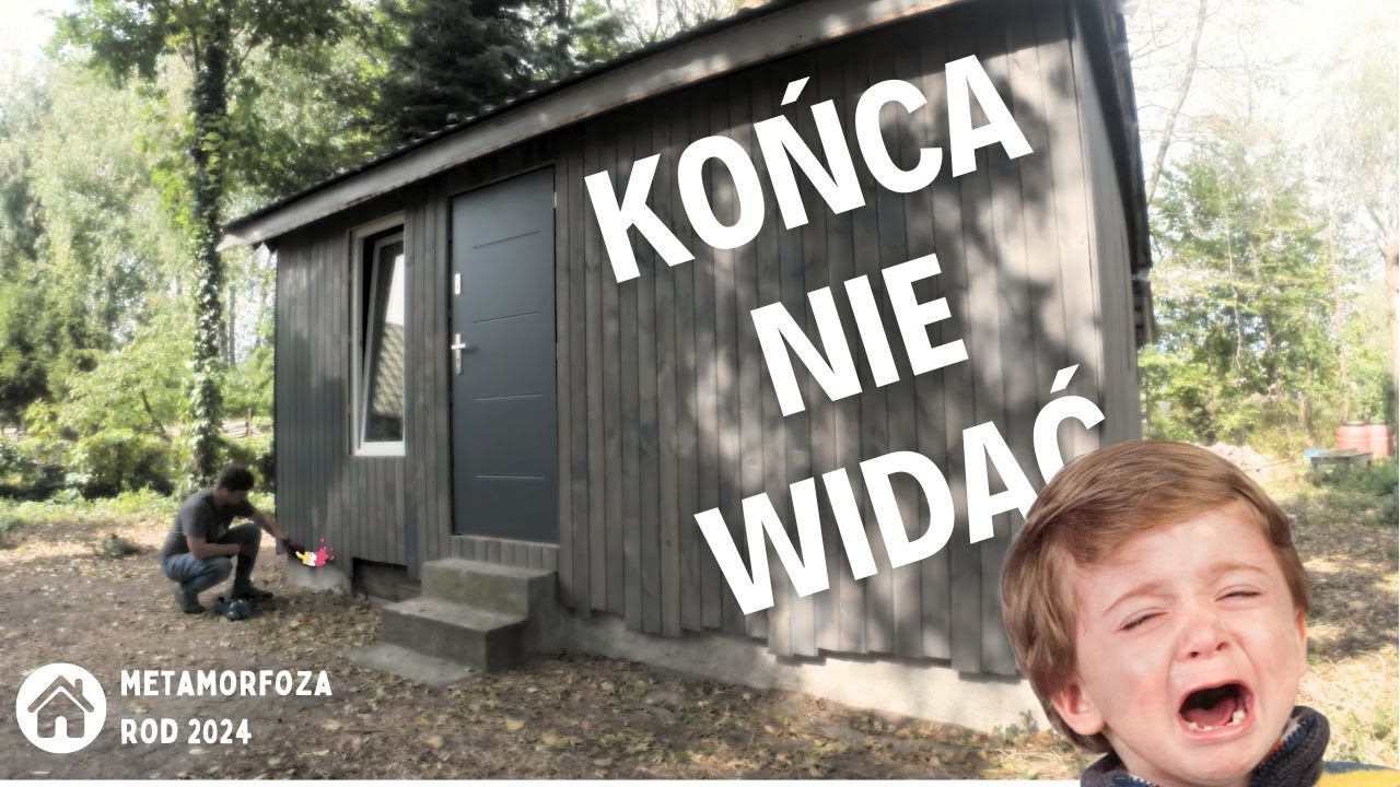 Działka ROD: Elewacja z nowym kolorem, otwarty środek i zakupy na zimę