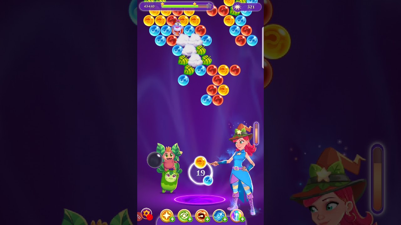 Bubble witch 3 saga level 2075 no boosters no cats no hats