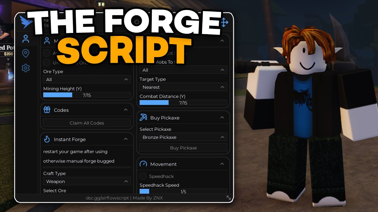 [FREE] The Forge Script | Auto Farm, Auto Mine, Instant Forge, Auto Kill, Teleport | PC & MOBILE
