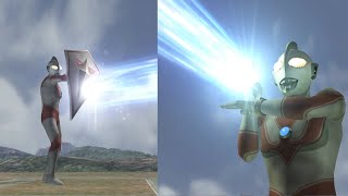 自分自身の必殺技をバリアで防ぐウルトラマンたち【ウルトラマンFE3】