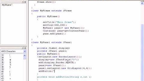 Java Урок 118 Сеточная компоновка. Пример расположения кнопок калькулятора