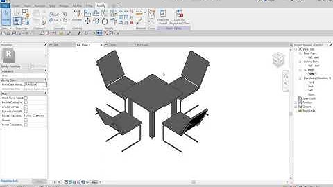 how to create dining Table with chairs Revit 2023