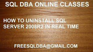 UNINSTALLING SQL SERVER 2008R2 USING GUI Wealth