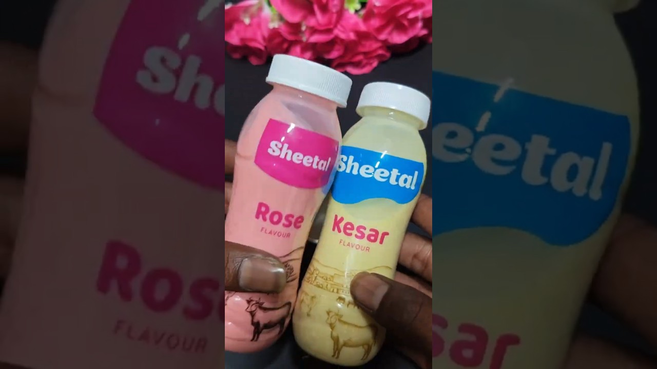🥛 Sheetal Milk Shake Taste Test | Rose vs Kesar Flavour | Best Indian Flavoured Milk Drink Review