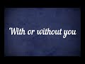 With or without you  u2  anthos music cover