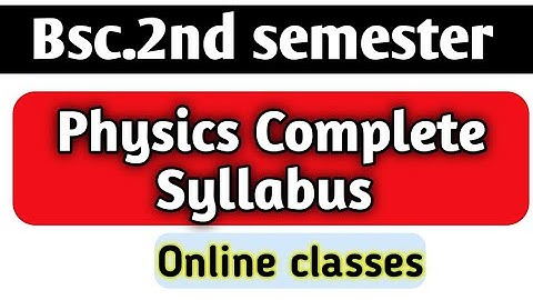 Bsc.2nd semester Physics Syllabus 2023 #bsc2ndsemester #mjpru #depthstudy
