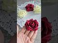 DIY Satin Rose Flowers &ndash; Romantic &amp; Easy Craft Idea 🌹#shortsviral #shorts #diycrafts
