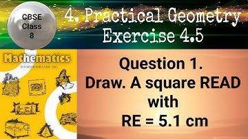 Draw. A square READ with RE = 5.1 cm