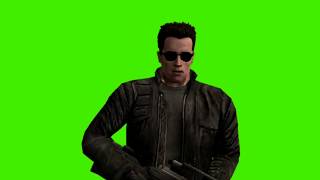 Green Screen  Terminator T 800 With Weapons Part 1