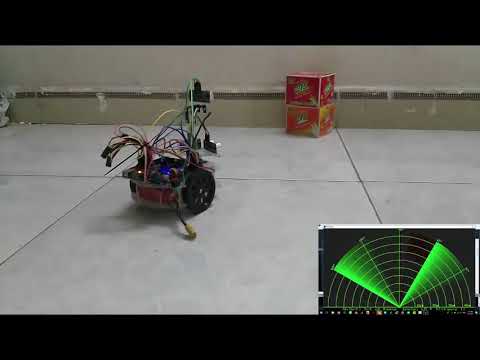 Obstacle Detection Robot - Testing 2 with wall - YouTube