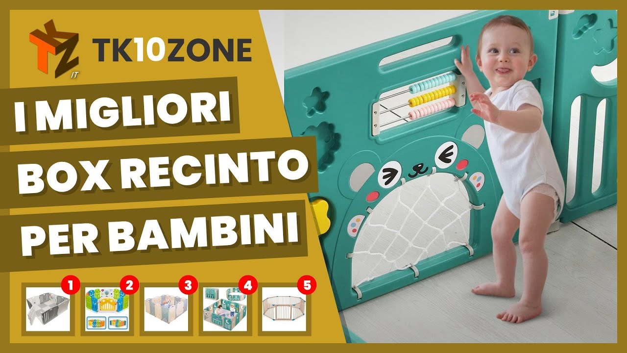 Dripex Recinto per bambini modulare, Box bambini pieghevole 113×113 cm,  Recinto neonato in plastica dalla forma adattabile, Recinto bimbi con  pannello per attività, 10 Pannelli – Giochi e Prodotti per l'Età Evolutiva