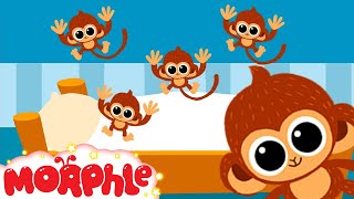 5 little Monkeys jumping on the bed nursery rhyme  -- Morphle's Nursery Rhymes