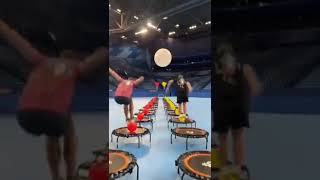 Trampoline Balloon Pop Racing Is CRAZY!!