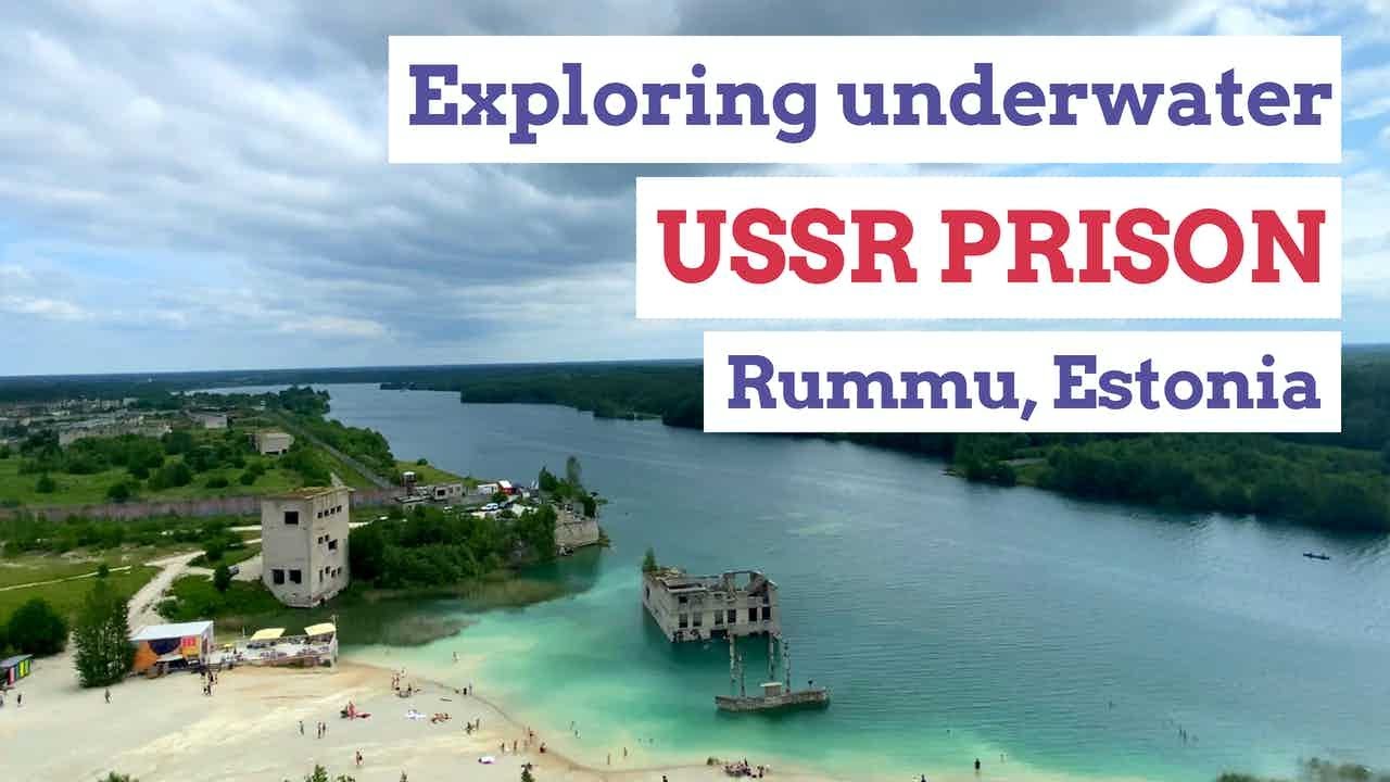 Exploring underwater USSR prison | Scuba diving in Rummu, Estonia
