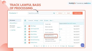 How to track lawful basis of processing in HubSpot
