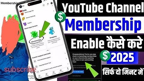Youtube Membership Kaise Enable Kare 2025 | How To Enable YouTube Channel Membership #hassan kefacts