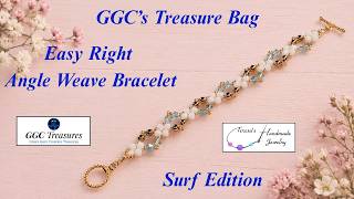 Easy Right Angle Weave Bracelet | GGC's Treasure Bag | Surf Edition #treasurebag #beading