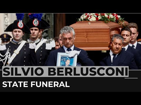 Italians bid farewell to ex-pm and media tycoon silvio berlusconi