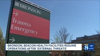 Bronson, Beacon Health facilities resume operations after ‘external threats’
