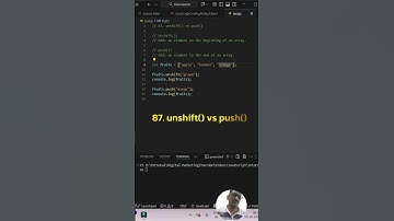 unshift() vs push() in JavaScript | Master Array Methods | JavaScript Interview Question Explained