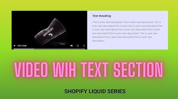 Custom video with text section | Shopify video with text section