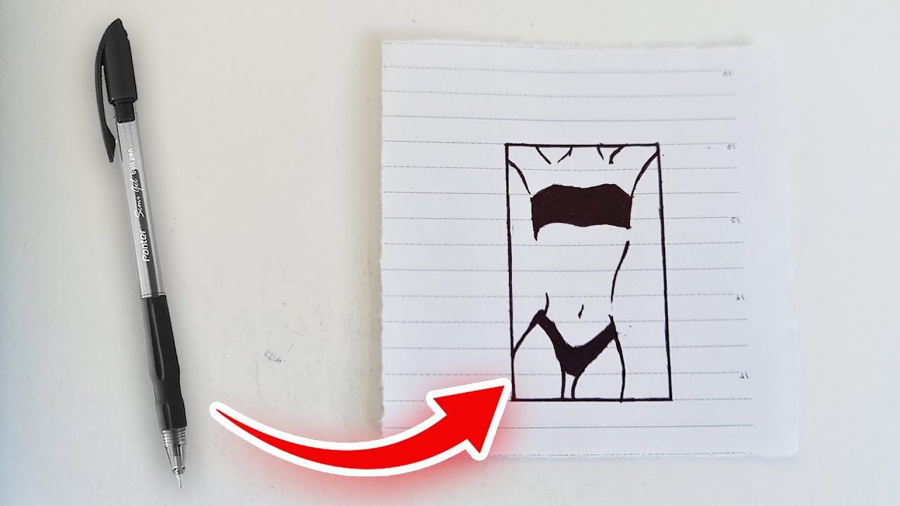 What to Draw at School with a Pen | Minimal Drawing | Cute Drawing