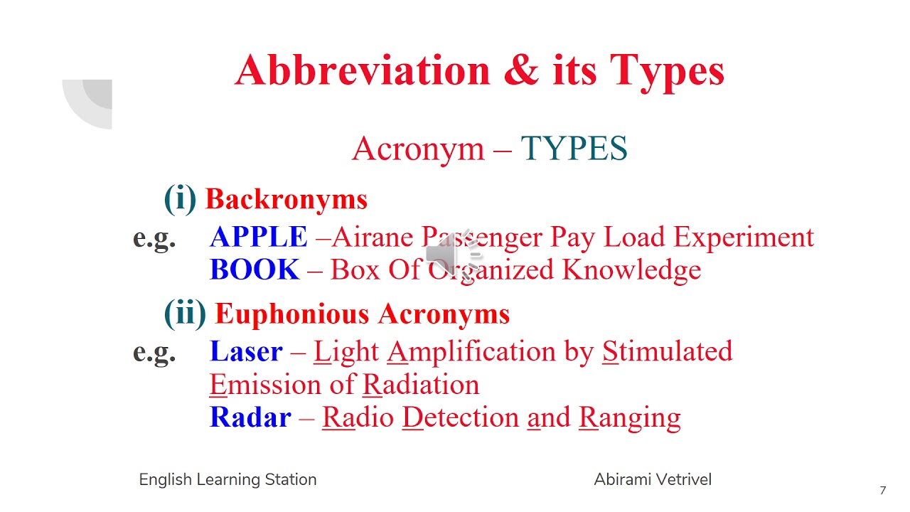 Abbreviation  Definition, Types & Purpose - Video & Lesson