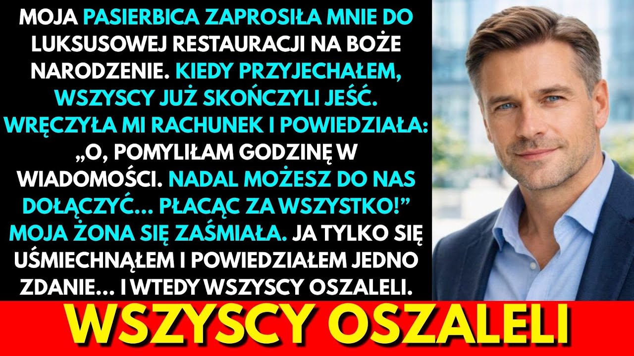 Moja Pasierbica Zaprosiła Mnie Na Elegancką Kolację Wigilijną — Potem Dała Mi Rachunek