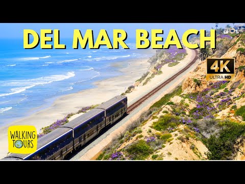 Del Mar California | San Diego Travel | California Beach City | 4K Walking Tour