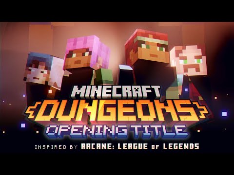 Minecraft Dungeons Opening Title! ⚔️ (Inspired by Arcane: League of Legends) -【Animation!】