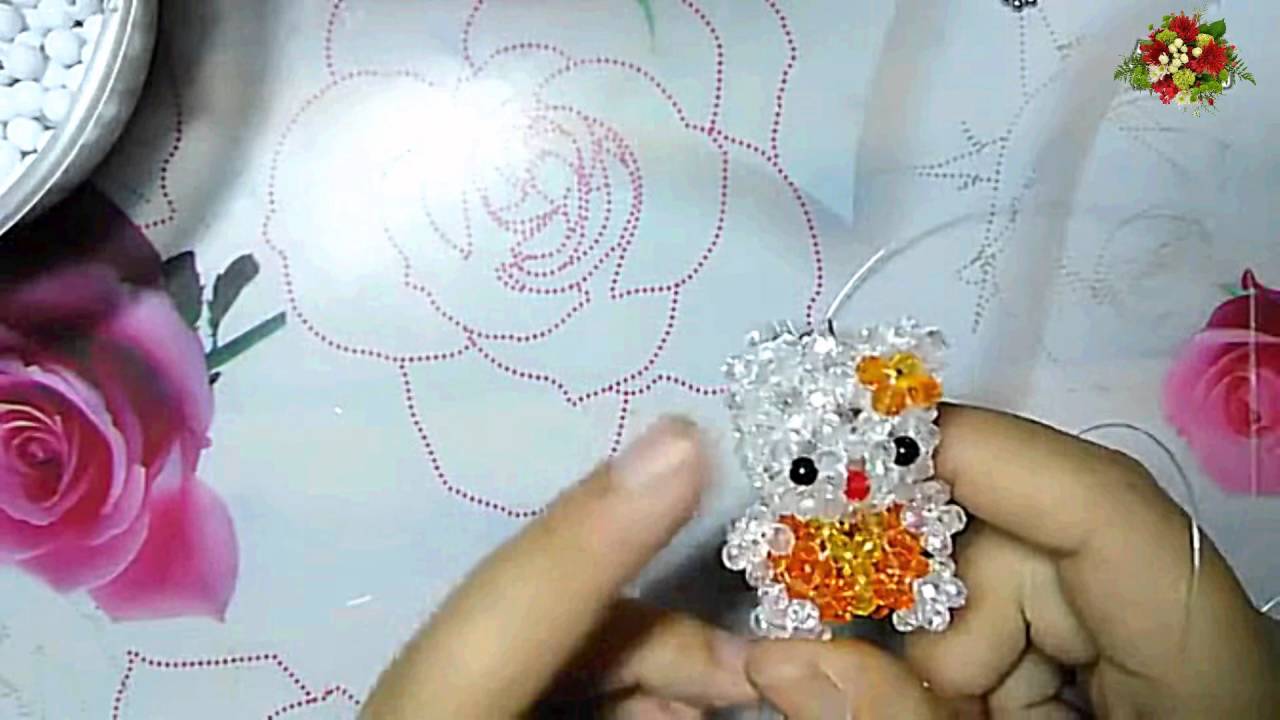 水晶串珠 動漫類飾品 KT貓 (款式1) 1/3