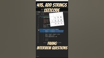Leetcode 415 - Add Strings #leetcode #python #faang #codinginterview #interviewquestions #coding