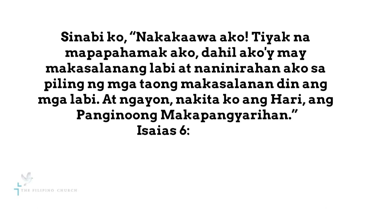 Ang Pagbasa sa aklat ni Isaias 6 1 8
