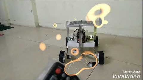 IR REMOTE OPERATED SOLAR POWERED GRASS CUTTING ROBOT