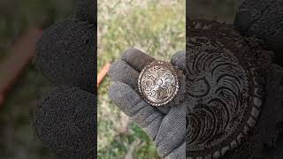 Christmas Eve dig at the rodeo area, nice decorative saddle piece!