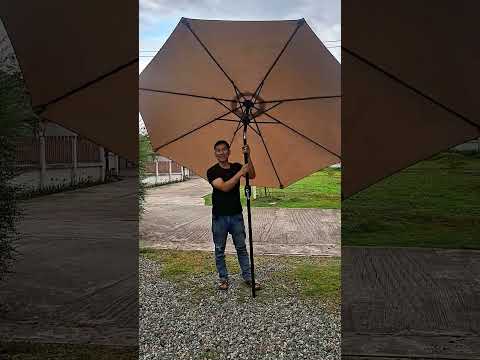 ร่มสนามคันเดียวเอาอยู่! กางง่าย ขนาดใหญ่สะใจ 2.7 เมตร #ร่มสนาม #ร่มกันแดด #ร่มขายของ #แต่งสวน