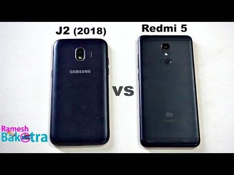Samsung Galaxy J2 2018 vs Redmi 5 SpeedTest and Camera Comparison