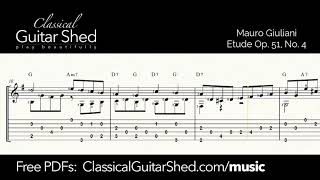 Giuliani: Op.51 No.4 - Free Classical Guitar Sheet Music