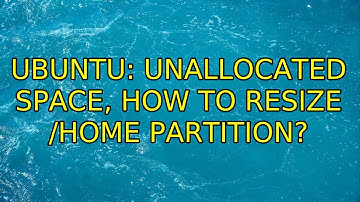 Ubuntu: Unallocated space, how to resize /home partition?