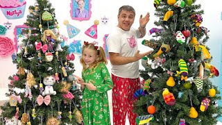 Nastya and dad are participating in the competition for the best Christmas tree screenshot 2