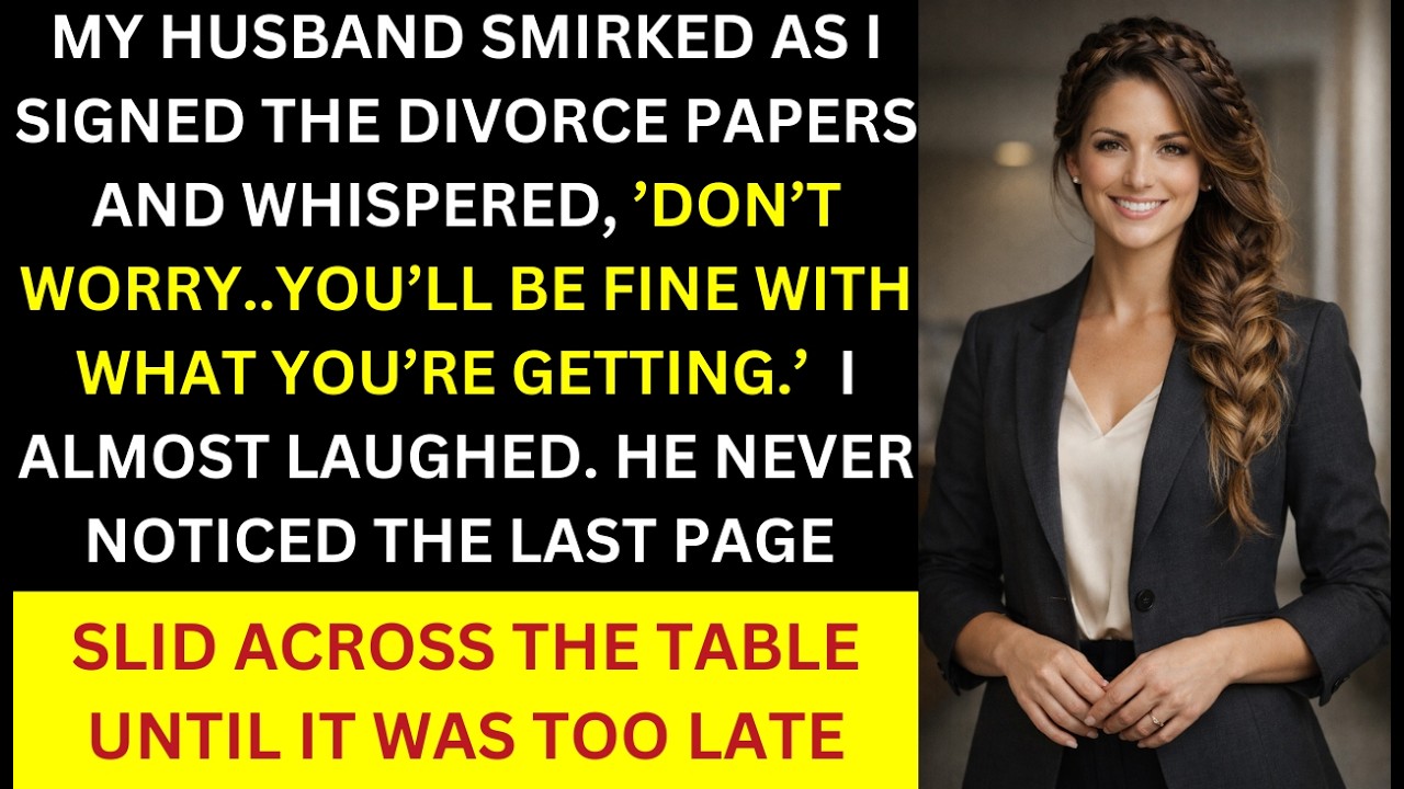 My Husband Smirked When I Signed the Divorce Papers — He Missed the Last Page