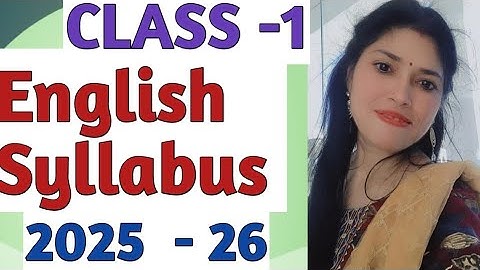 Class 1 english syllabus 2025-26 | English syllabus for class 1 | grade 1 cbse | Icse | chalo learn