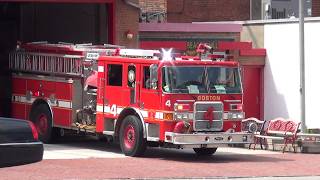 Boston Fire Department Engines 4 and 3 Responding