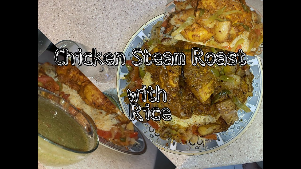 Aluminum foil Chicken Steam Roast with riceIn pressure cookerHamaray zaiqay with Munaza