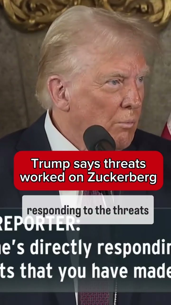Trump says threats worked on Zuckerberg