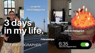 ✨ 3 DAYS AS A FASHION PHOTOGRAPHER | VOGUE release, set &amp; real life moments 📸