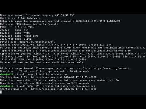 nmap Tutorial — Service & OS Detection